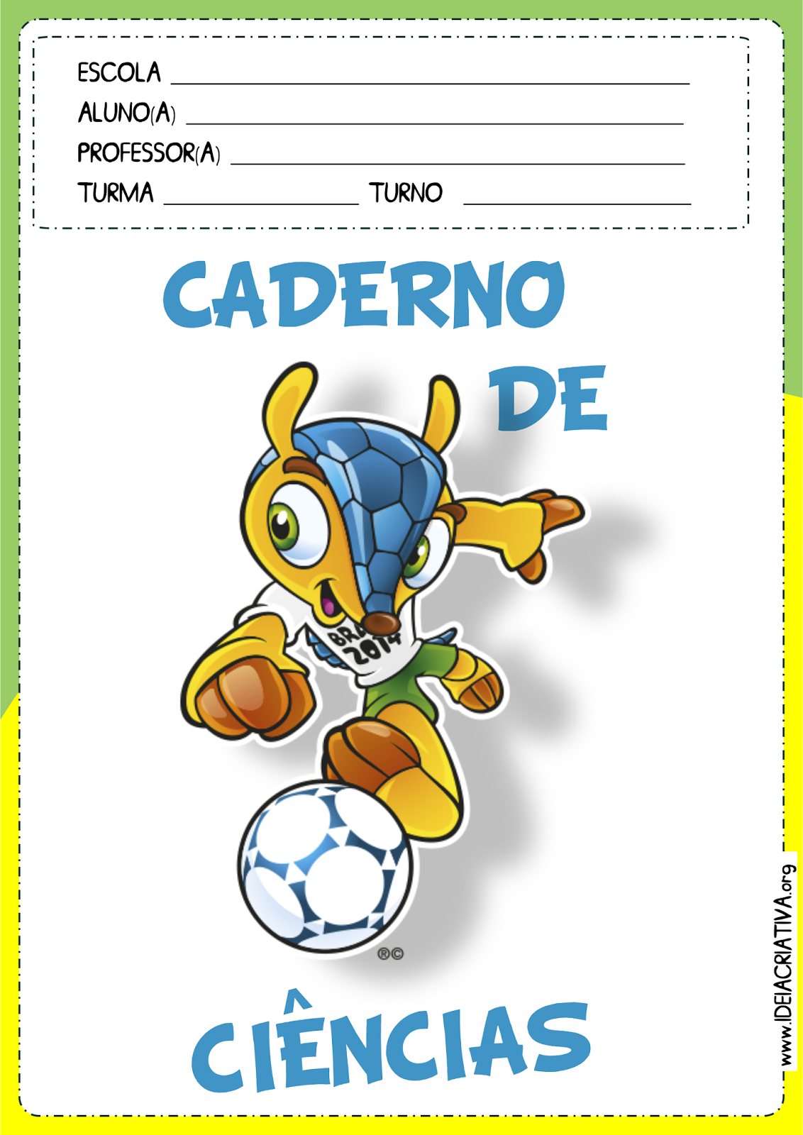 Capas para Caderno Copa do Mundo Fundamental I