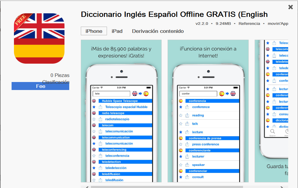 Teacher Xavier blog Diccionarios offline para iosProbado en Iphone 5