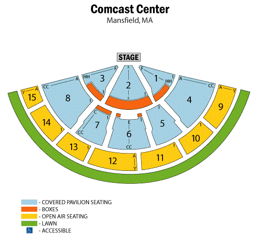 xfinity center seating chart