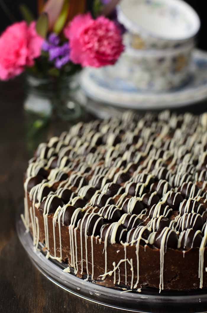 Dark chocolate Maltesers cake