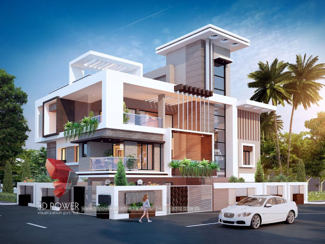 Villa Elevation Design & 3D Front Elevation For the Modern Home Designs.