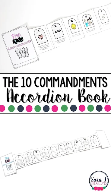 The Ten Commandments (Catholic) printable mini book is the perfect activity for kids so that they can learn the commandments that God gave to Moses.