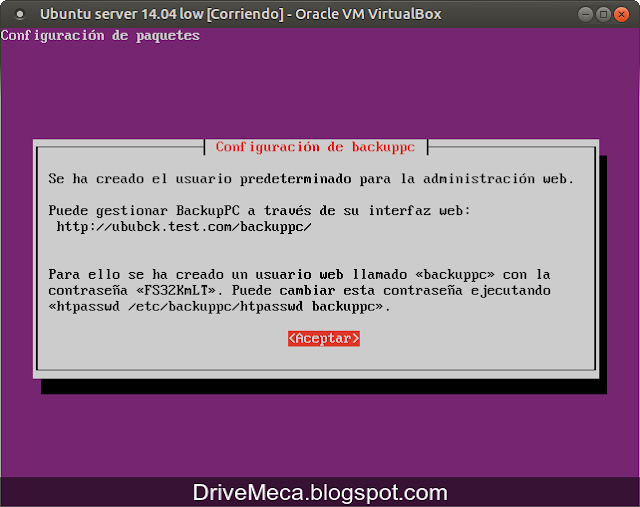 DriveMeca instalando BackupPC en Linux Ubuntu server paso a paso