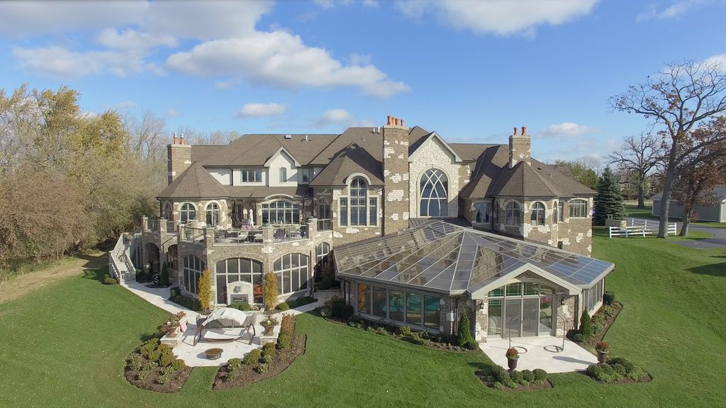 24,000 Square Foot Lakefront Brick and Stone Mega Mansion In Antioch