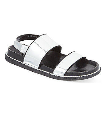 Senso Karmyn silver leather flat sandals from ASOS