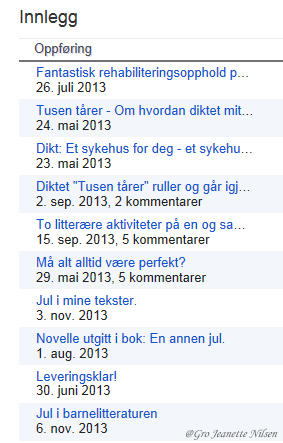 De ti mest leste bloggpostene i 2013. De ti mest leste bloggpostene i 2013.