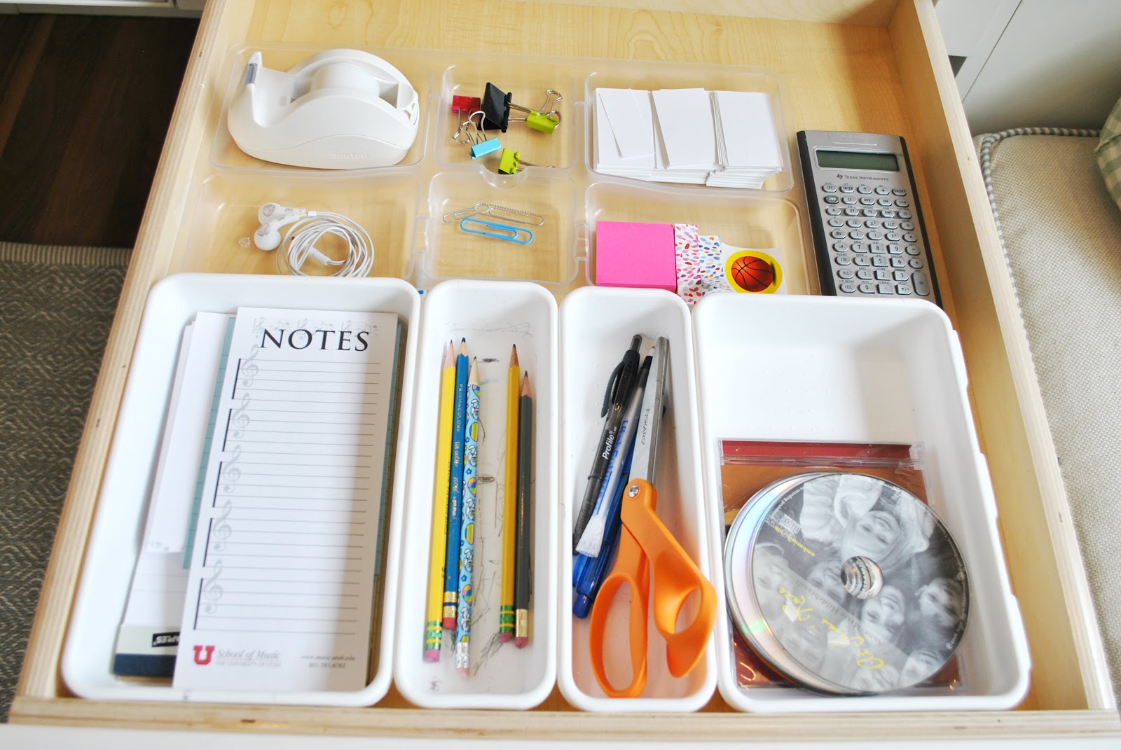 Delicious Spaces Desk Drawer Organization