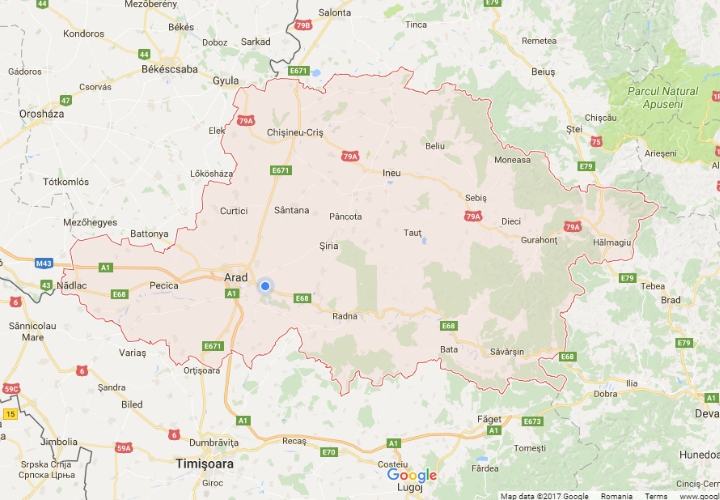 Harta Oras Arad, Arad Map