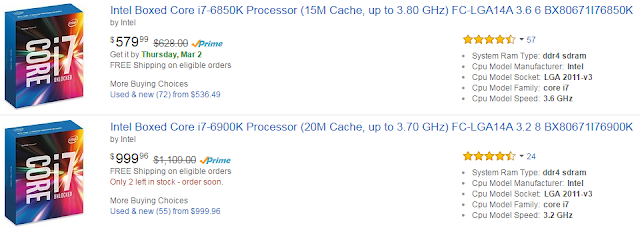 Intel's processors start to have price drops.