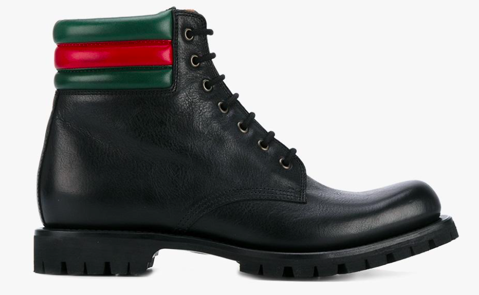 gucci military boots
