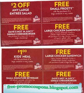 Free Printable Wendys Coupons Free Printable Wendys Coupons