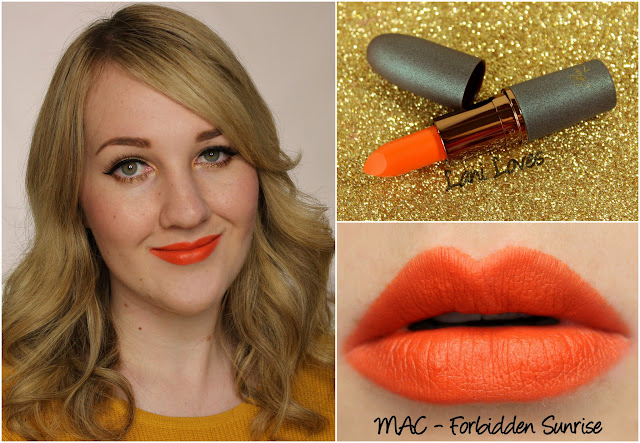 MAC Forbidden Sunrise lipstick swatch