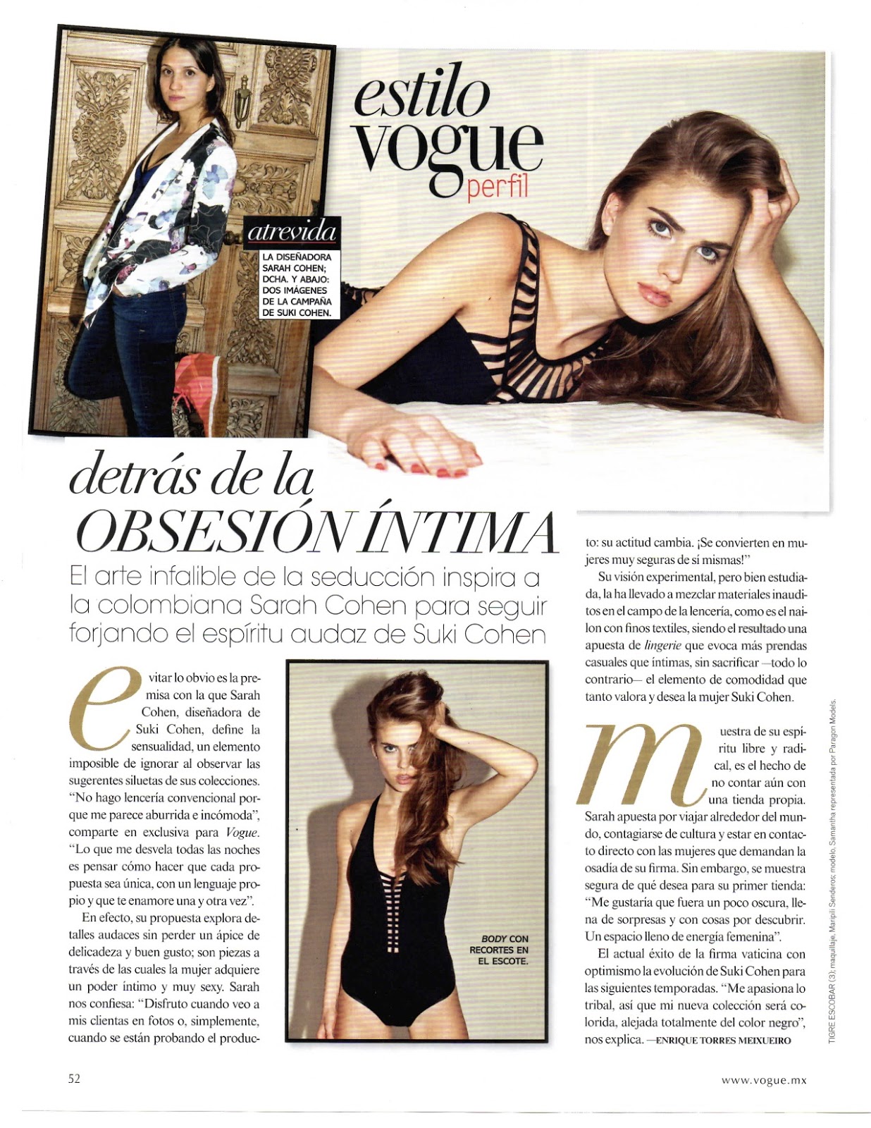 ELITE MODEL MANAGEMENT TORONTO : Samantha K in Vogue Mexico
