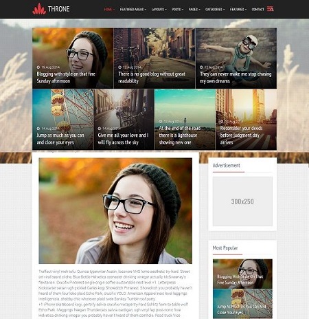 Template cho blogspot - Throne Magazine