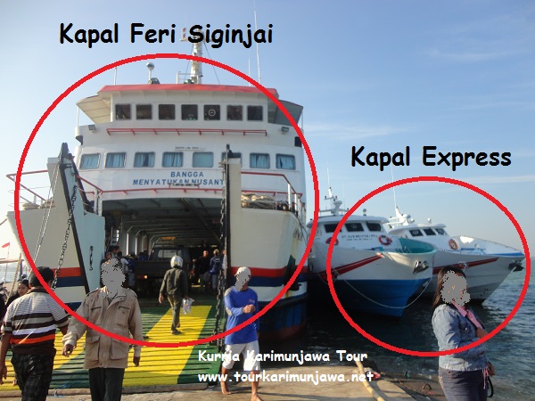 perbedaan kapal express dan feri siginjai karimunjawa