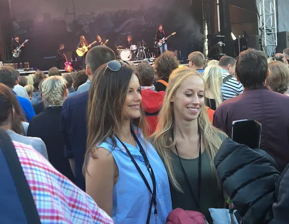 Princess Sofia Hellqvist, Prince Daniel, Sara Hellqvist attended the concert of   "A Walk in the Park" at Kalmar Arena.