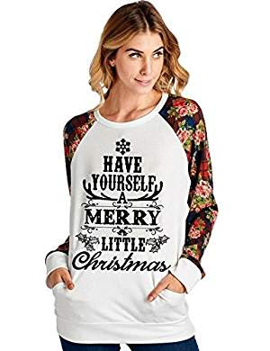 Have Yourself A Merry Little Christmas Printed Top #haveyourselfamerrylittlechristmas #christmasmusic #learnyourchristmascarols #christmassweater available on Amazon