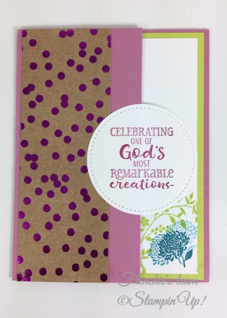 Frenchie' Team, Hold on Hope, Stampin'Up!, Foil Frenzy Designer paper,