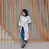 Gaya Casual Hijab Jeans Warna