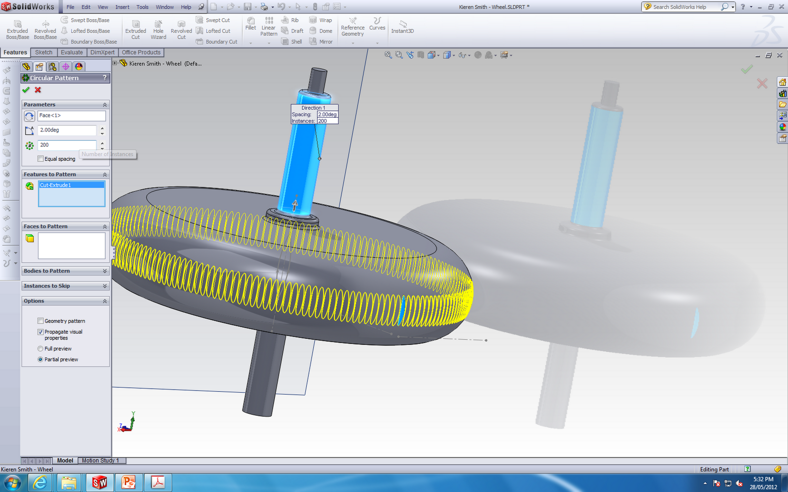 Mouse Modelling Pipe KIZZA8: Mouse Modelling - Progress report 2 - Internal Piece & Mouse Wheel