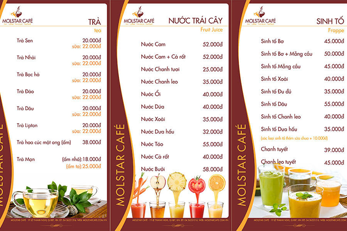 Menu thực đơn nhà hàng Menu thực đơn nhà hàng