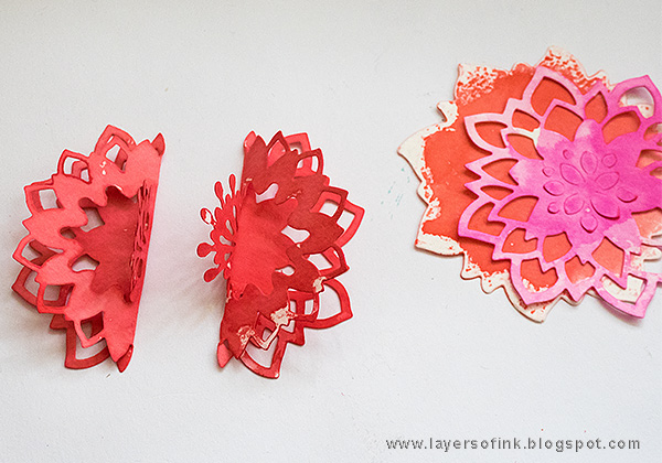 Layers of ink - Gatefolded Pink Card Tutorial by Anna-Karin with Katelyn Lizardi Sizzix dies