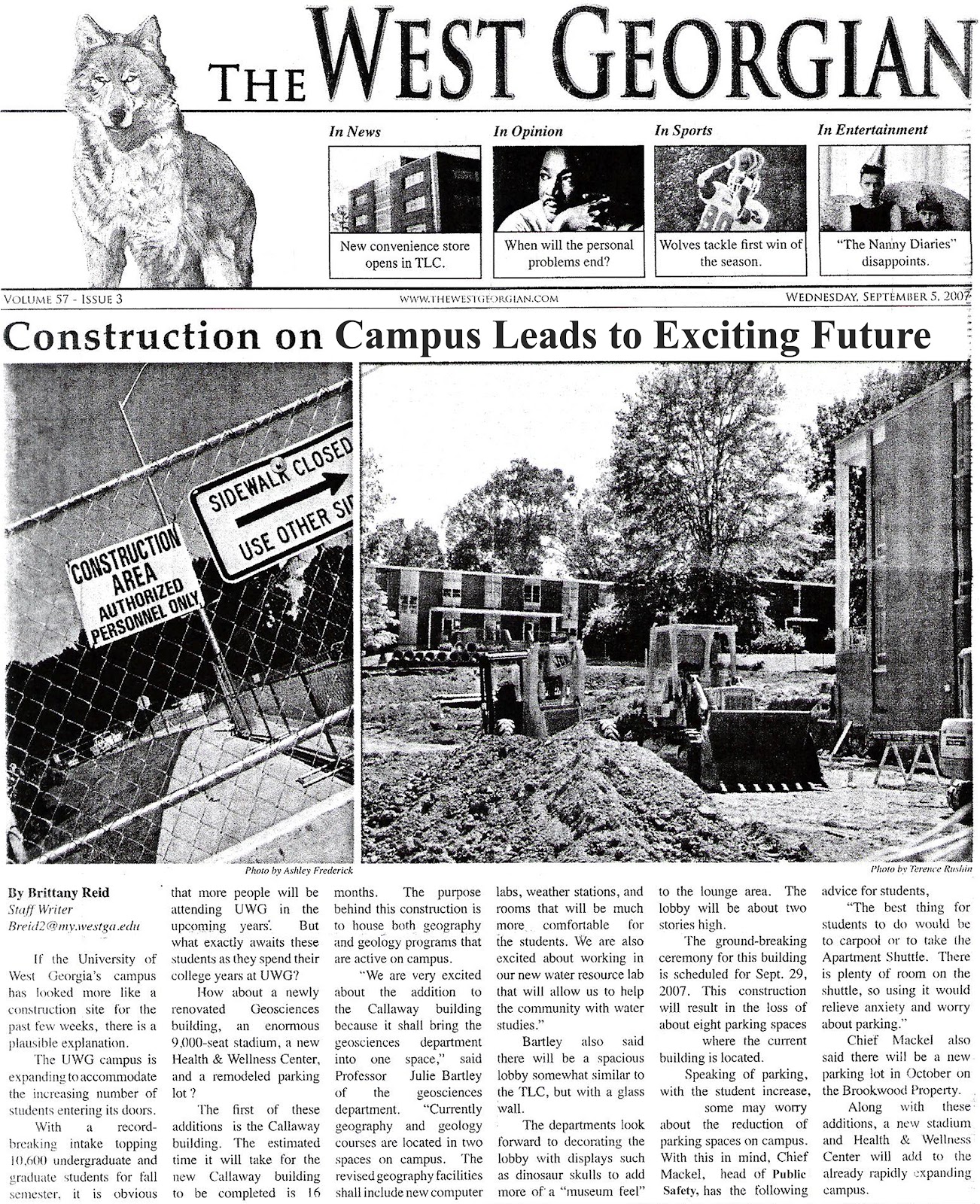 Brittany L. Reid's Media Blog The West Newspaper Articles Written by Brittany L. Reid