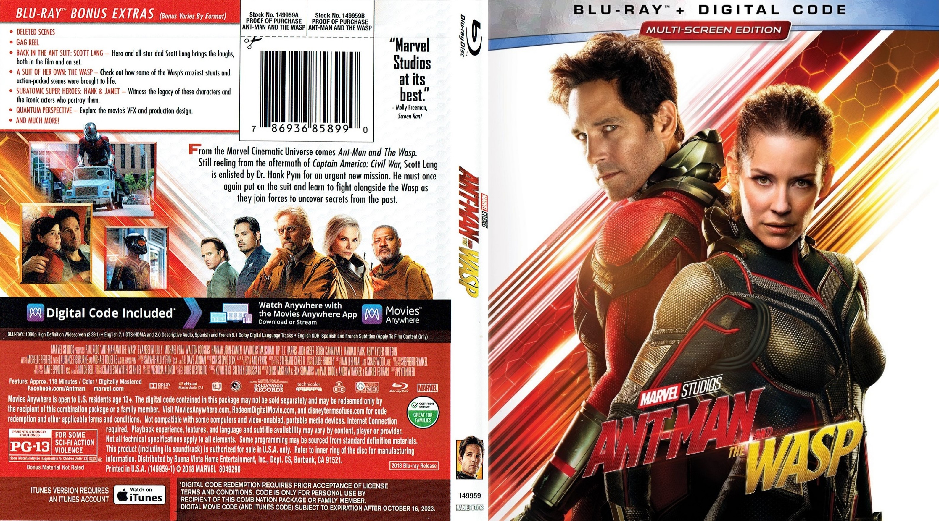 Ant Man And The Wasp Bluray Cover Cover Addict Free Dvd Bluray Covers And Movie Posters