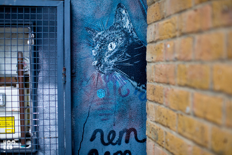 C215 - London Street Art Clowder of Cats