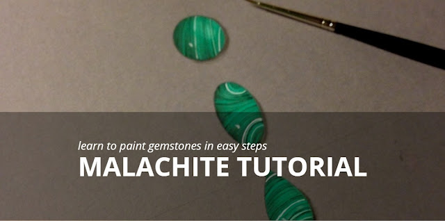 How to Paint malachite Gemstones by Edward Fleming