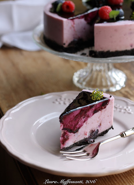 cheesecake ricotta frutti di bosco senza cottura