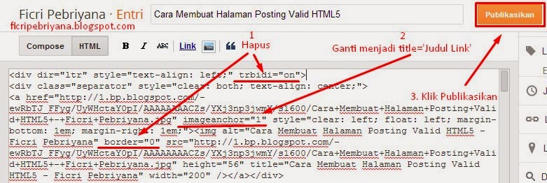 Cara Membuat Halaman Posting Valid HTML5 1