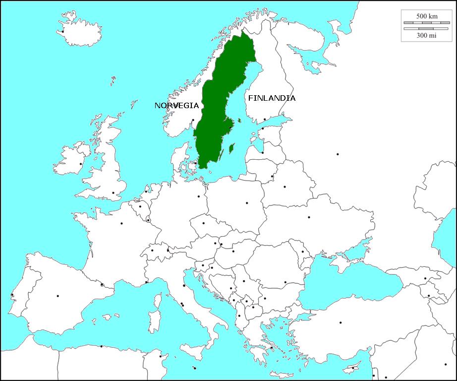 Svezia Cartina Mondo Cartina Spagnola