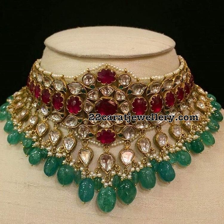 Kundan Choker with Rubies - Jewellery Designs