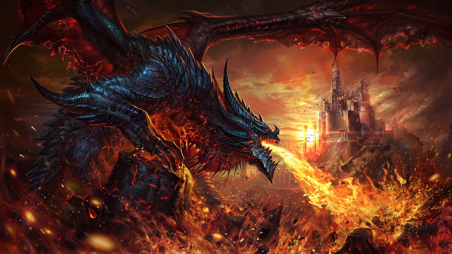 Dragon, Fire Breath, Fantasy, 4K, #73 Wallpaper