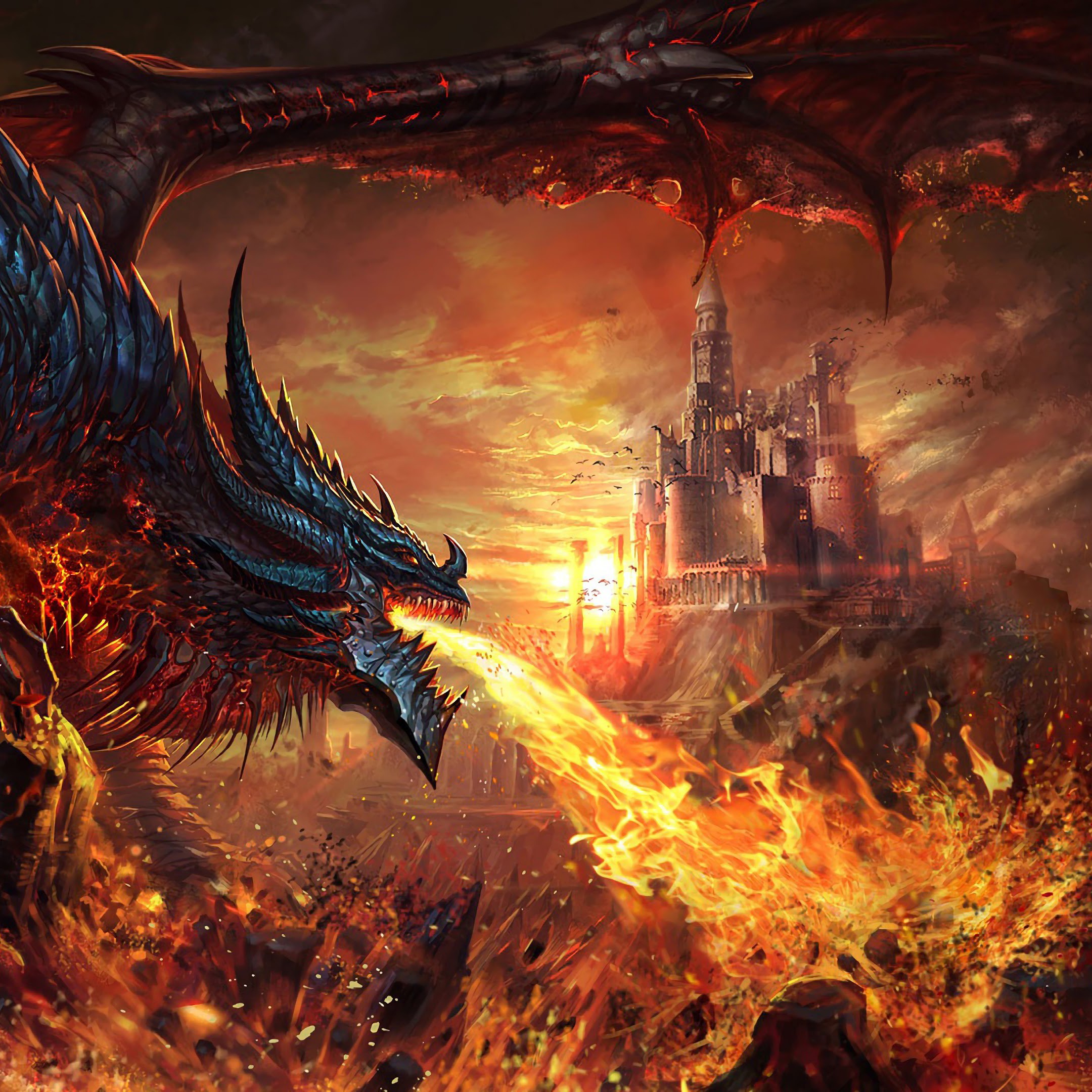 Dragon, Fire Breath, Fantasy, 4K, #73 Wallpaper