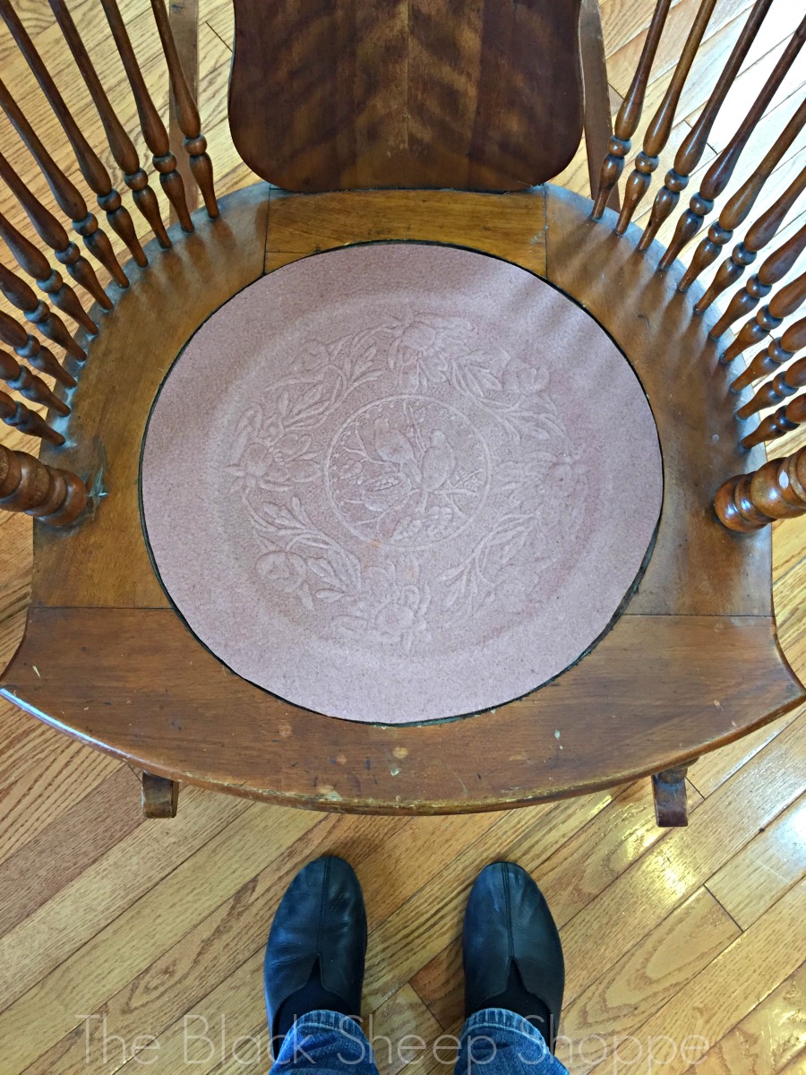 Antique Rocking Chair: Seat replacement and Painted Finish
