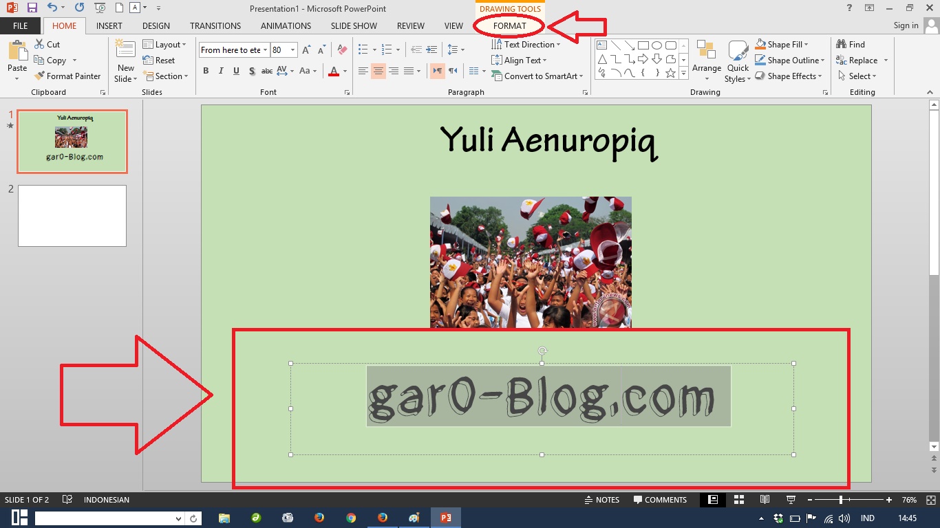 Cara Membuat Tulisan Bergerak Pada Power Point