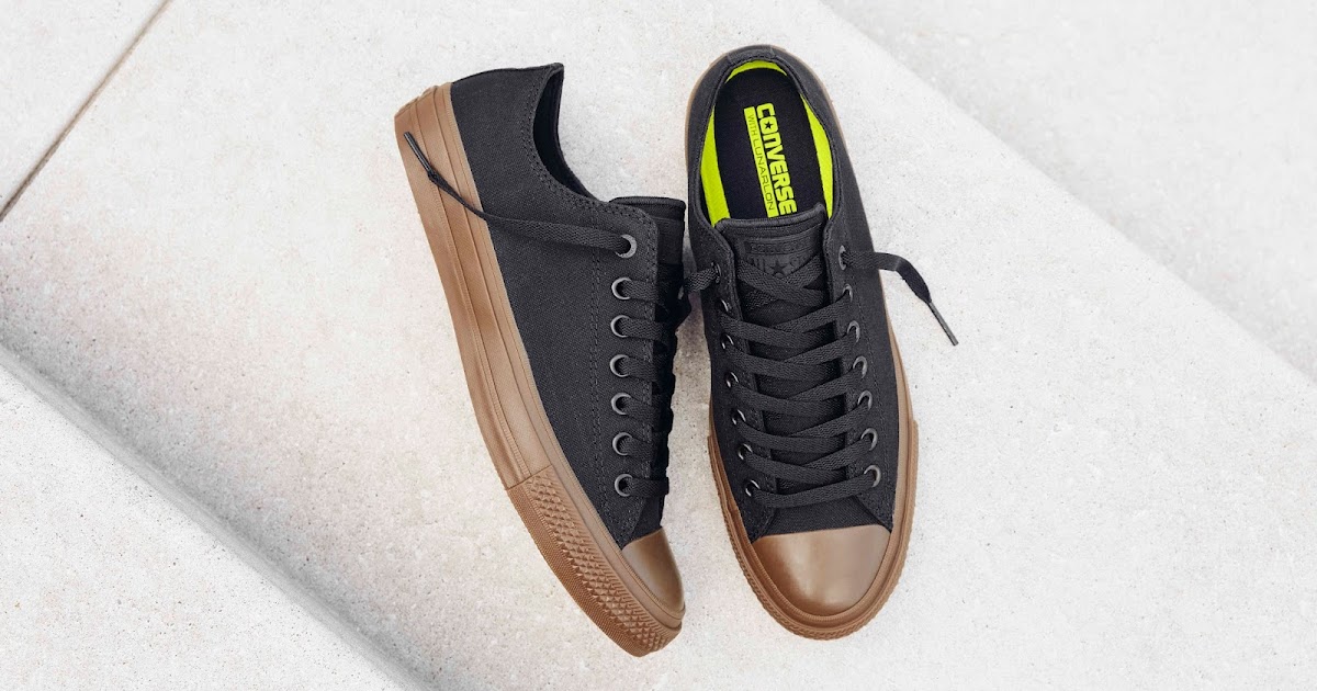 black converse with gum sole