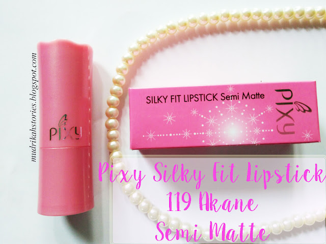 pixy silky fit lipstick akane semi matte