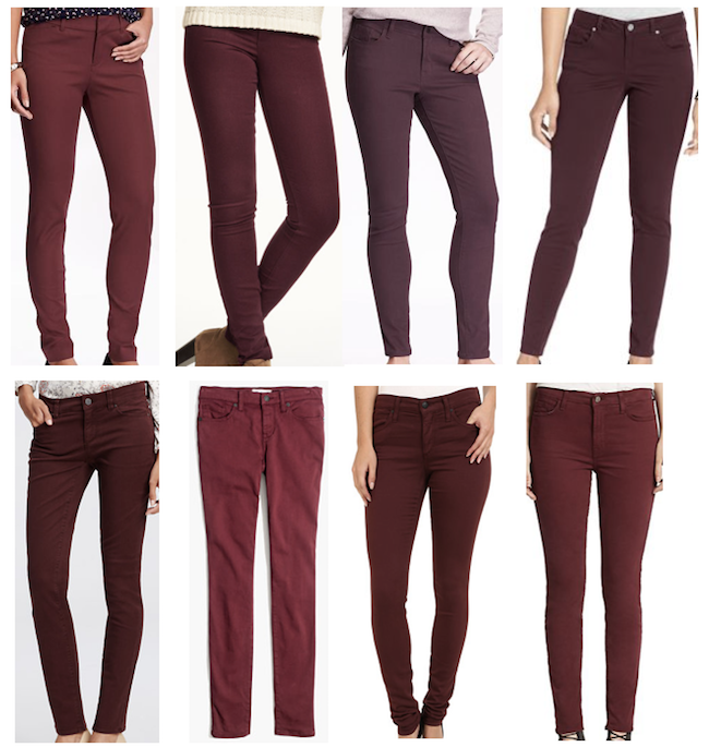 15 Ways to Wear Burgundy or Maroon Pants - Putting Me Together