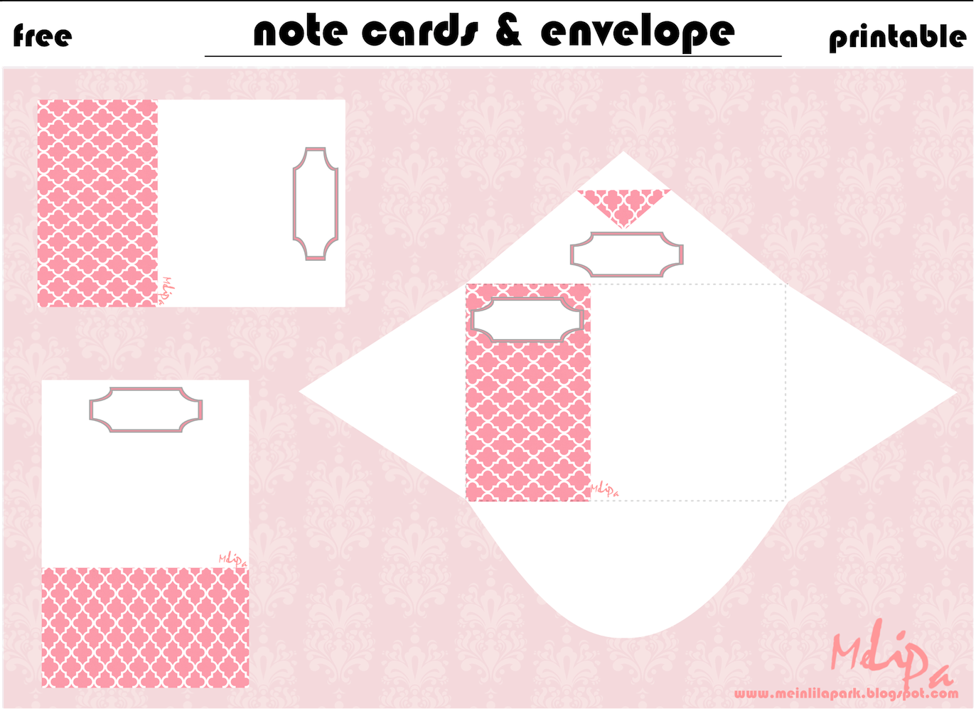 Free Printable Mini Note Cards With Envelope Ausdruckbarer Mini 