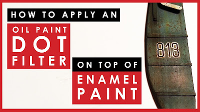 How to apply oil paint dot filters on enamel paints