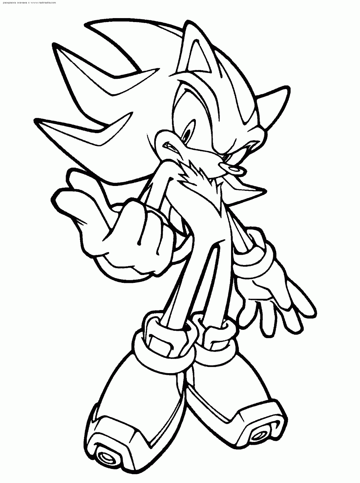 Desenhos do Shadow the Hedgehog para Colorir