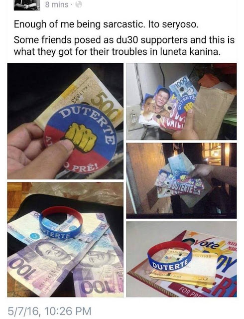The truth behind the alleged vote buying of Duterte was uncovered! MUST READ! The truth behind the alleged vote buying of Duterte was uncovered! MUST READ!