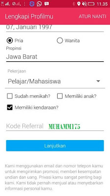 Kode Referral CepatSwipe dapat point banyak