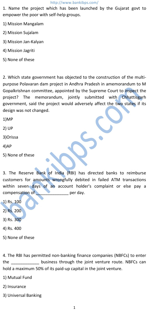 ibps model test papers