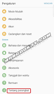 Developers Options Tentang Perangkat
