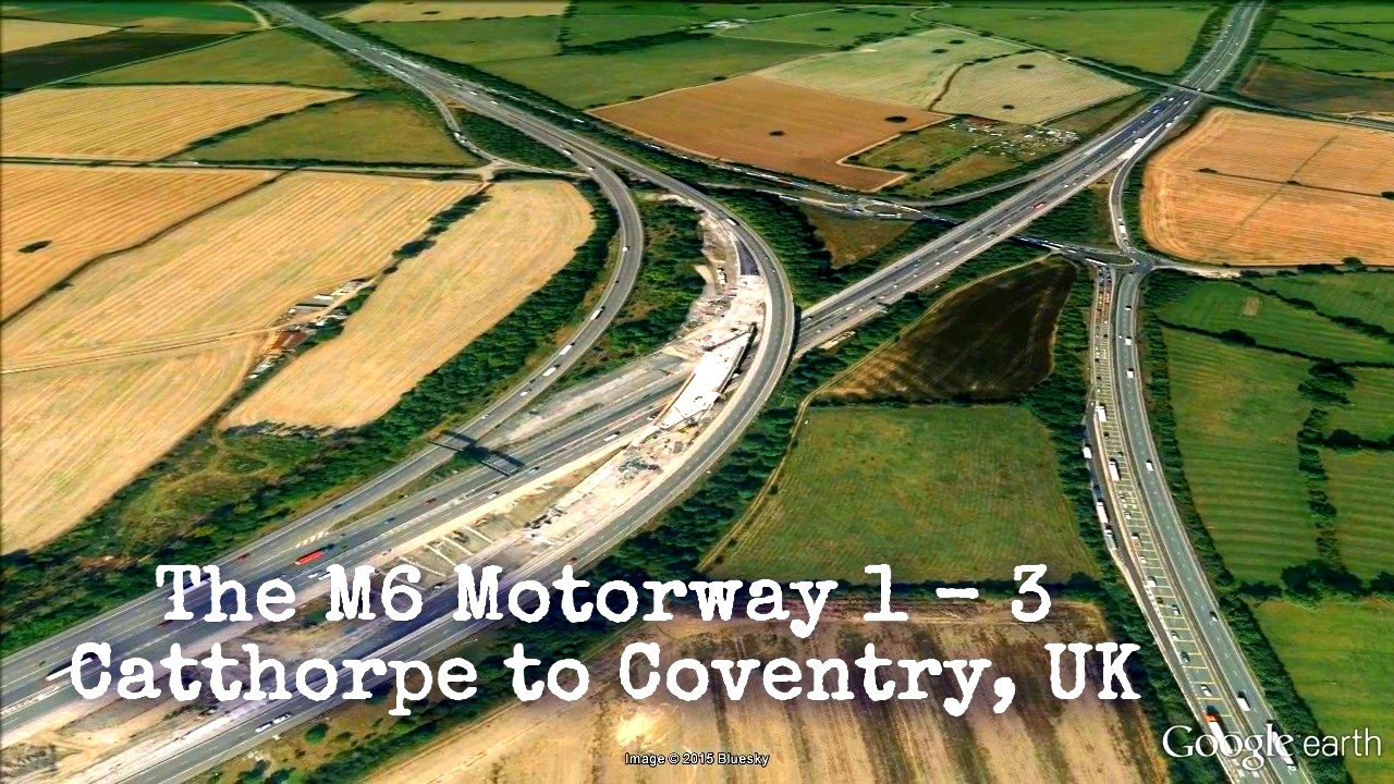 M6 Motorway, UK Junctions 1 to 3