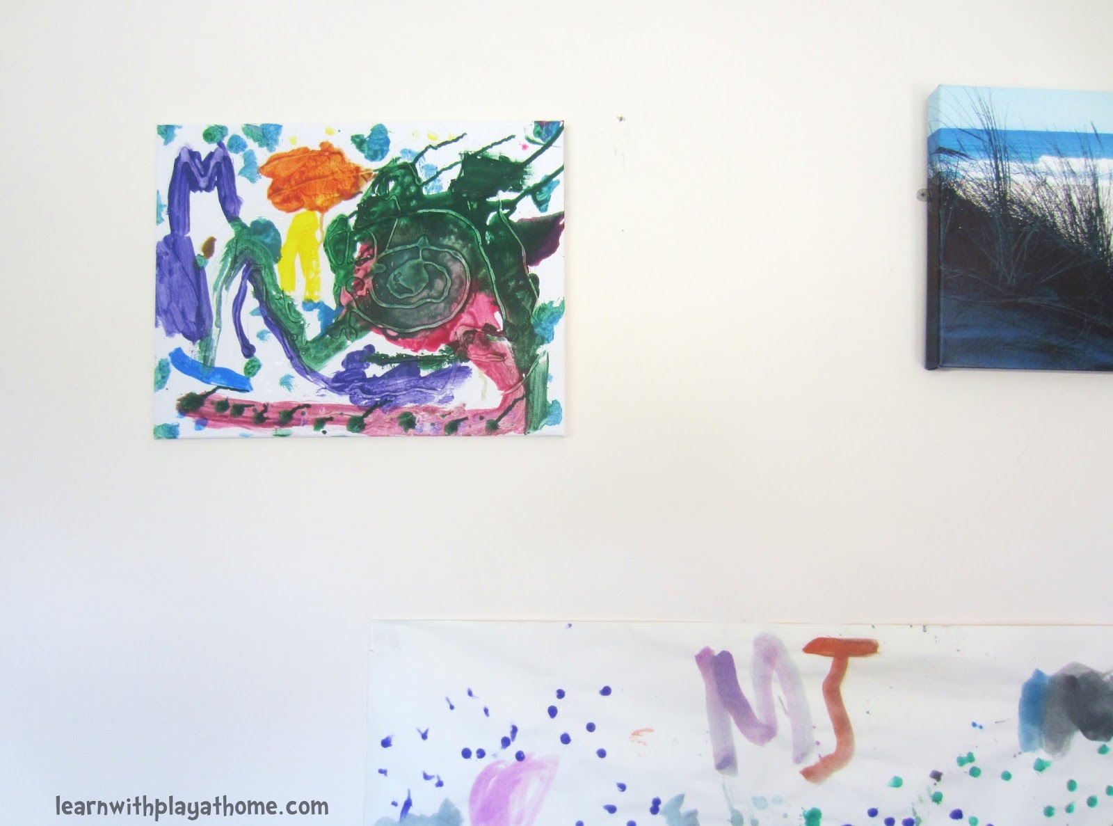 Learn with Play at Home: Glue Canvas. Kids Art
